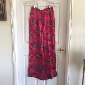 Topshop Floral Wide Leg Pajama Pant